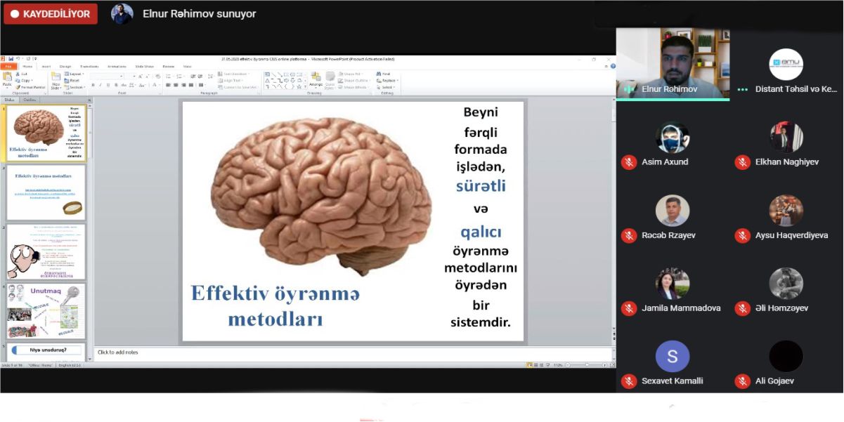 BMU-da müəllim və tələbələr üçün növbəti təlim keçirilib  