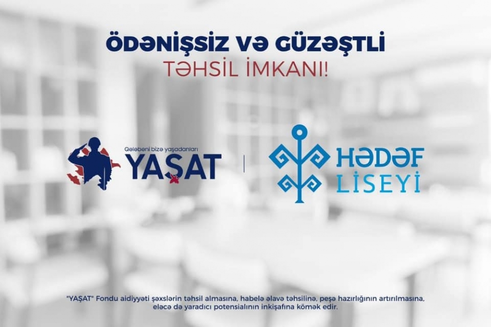 Hədəf Liseyi 10 şəhid övladına ödənişsiz təhsil verəcək  