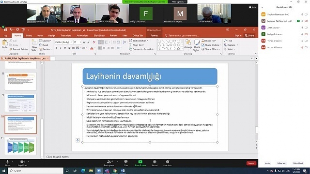 AzTU-da pilot layihənin icrasına başlanılıb  