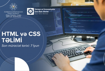 Sənaye və İnnovasiyalar üzrə Bakı Dövlət Peşə Təhsil Mərkəzi “HTML və CSS” üzrə təlimlər təşkil edəcək