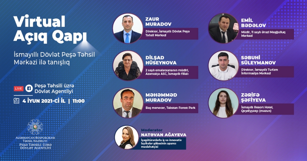 İsmayıllı Dövlət Peşə Təhsil Mərkəzində virtual “Açıq qapı” günü təşkil olunacaq  