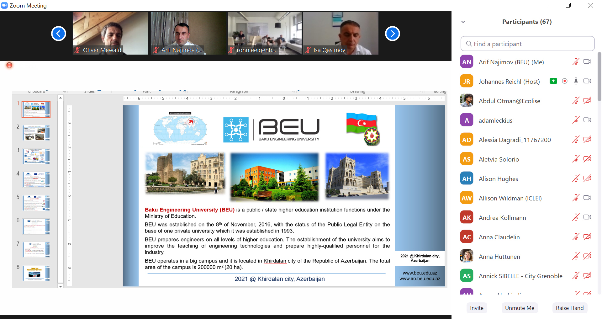 BMU “CAMPAIGNers” HORİZON 2020 layihəsinin ilk toplantısında təmsil olunub  