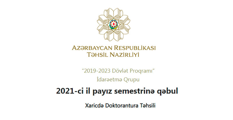 Xaricdə doktorantura təhsili üzrə sənəd qəbuluna start verildi  