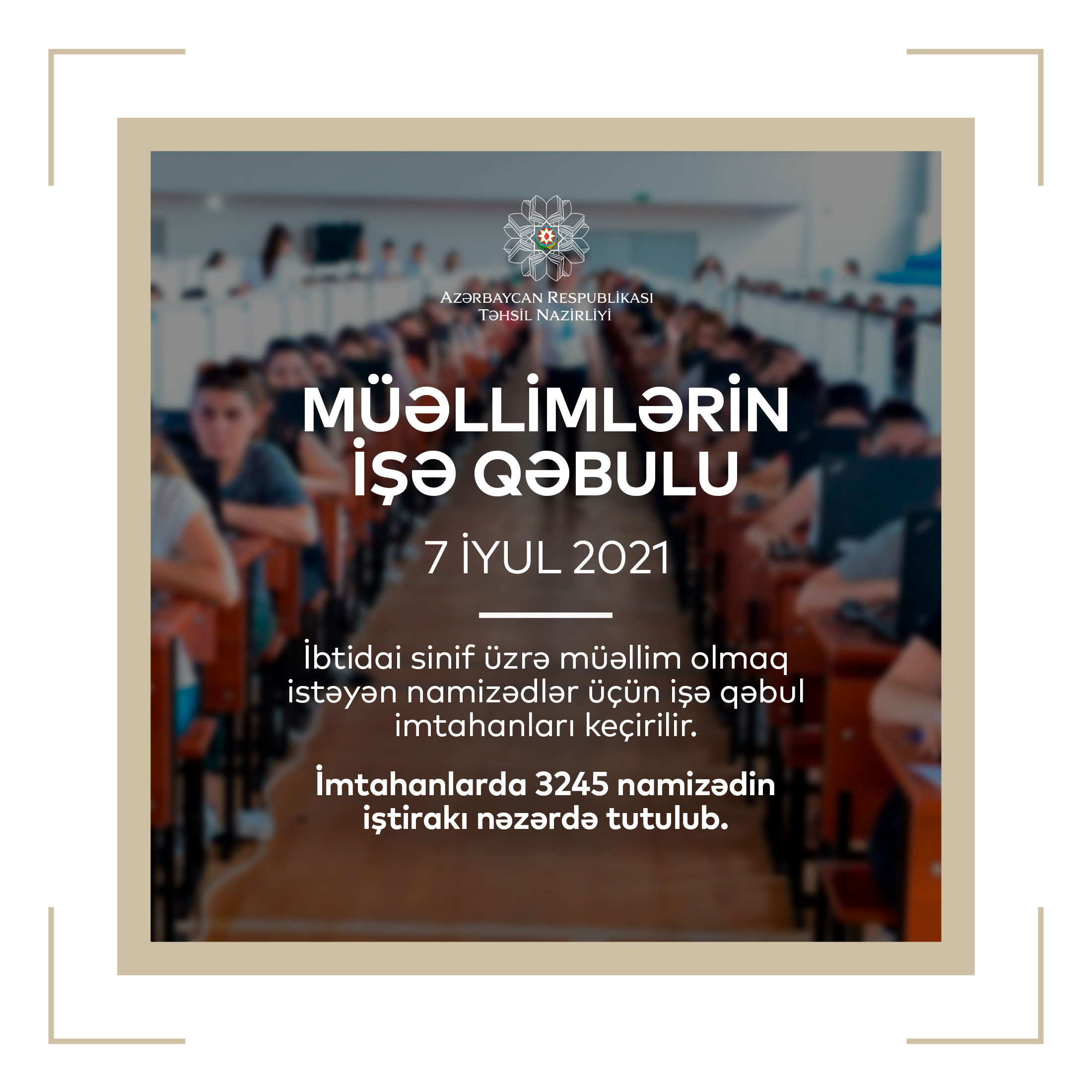 Müəllimlərin işə qəbulu imtahanları davam edir  