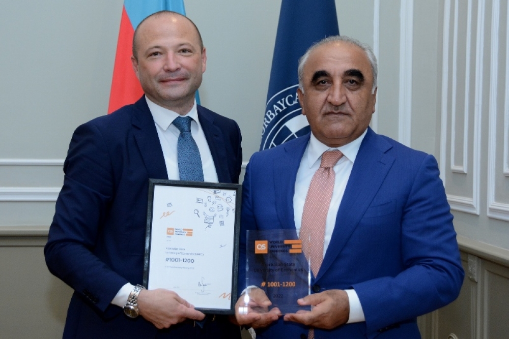 UNEC QS beynəlxalq reytinq şirkətinin mükafatı ilə təltif edilib  