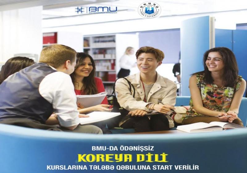 BMU-da Koreya dili kurslarına qəbul başlayıb  