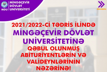 Mingəçevir Dövlət Universitetində sənəd qəbulu onlayn aparılacaq