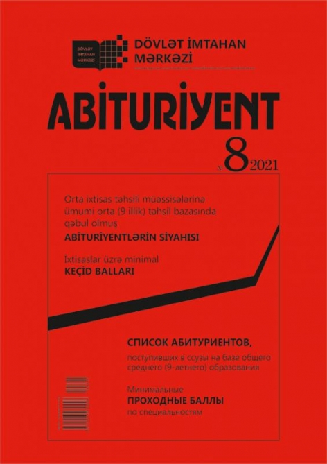 DİM “Abituriyent” jurnalının 8-ci nömrəsini nəşr edib  