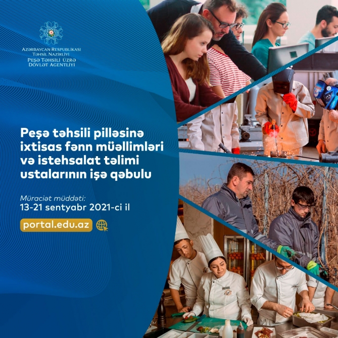 Peşə məktəblərinə müəllim və istehsalat təlimi ustalarının işə qəbulu davam edir