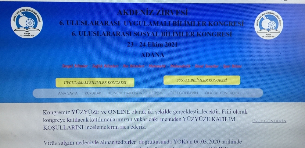 Adanada VI Aralıq dənizi konfransı keçiriləcək  