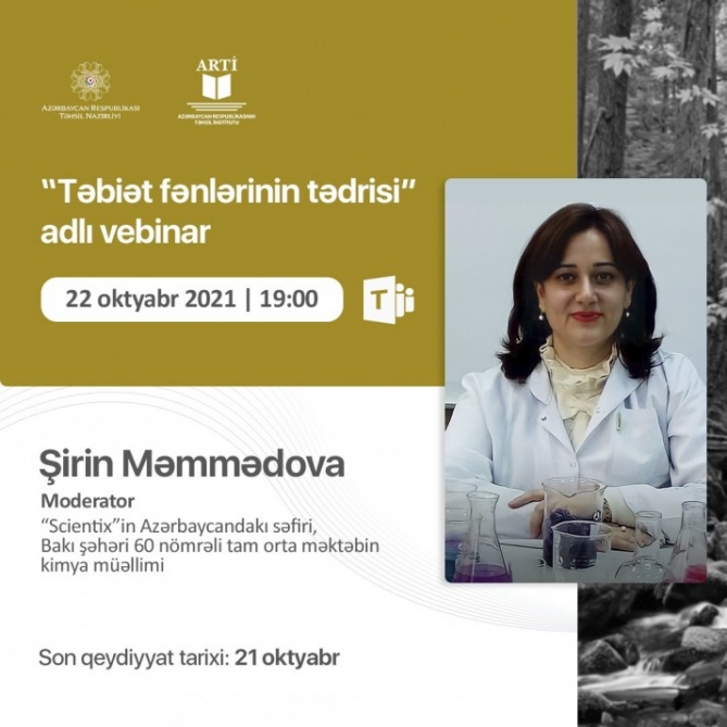 Təbiət fənnini tədris edən müəllimlər üçün vebinar təşkil olunacaq-DİQQƏT  
