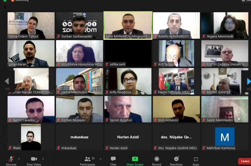 MDU və Türkiyənin KTO Karatay Universitetinin birgə konfransı keçirilib