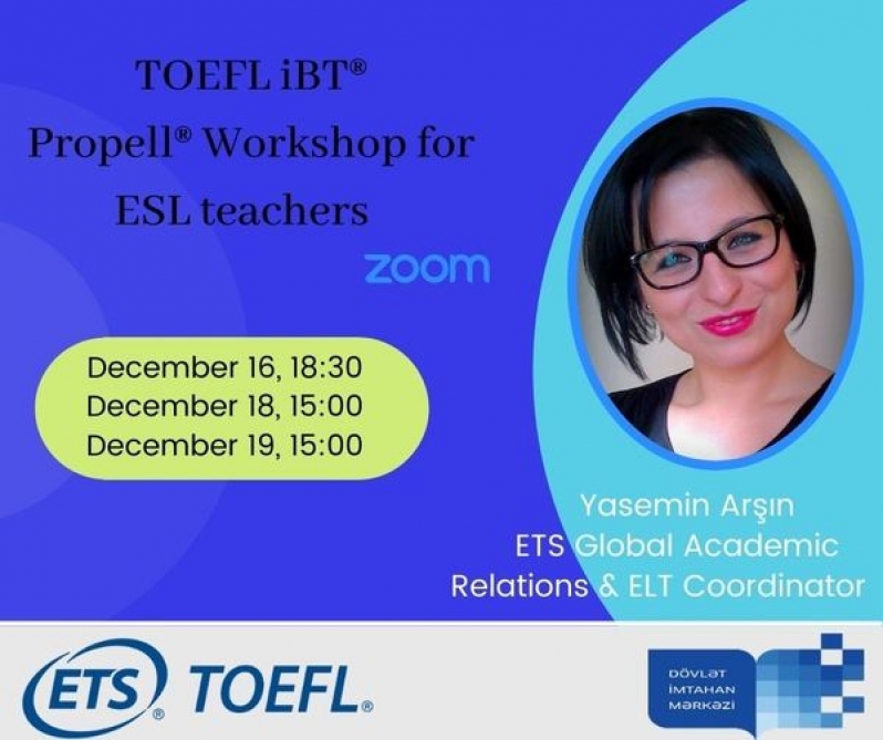 Müəllimlər üçün TOEFL iBT üzrə praktiki təlim keçiriləcək