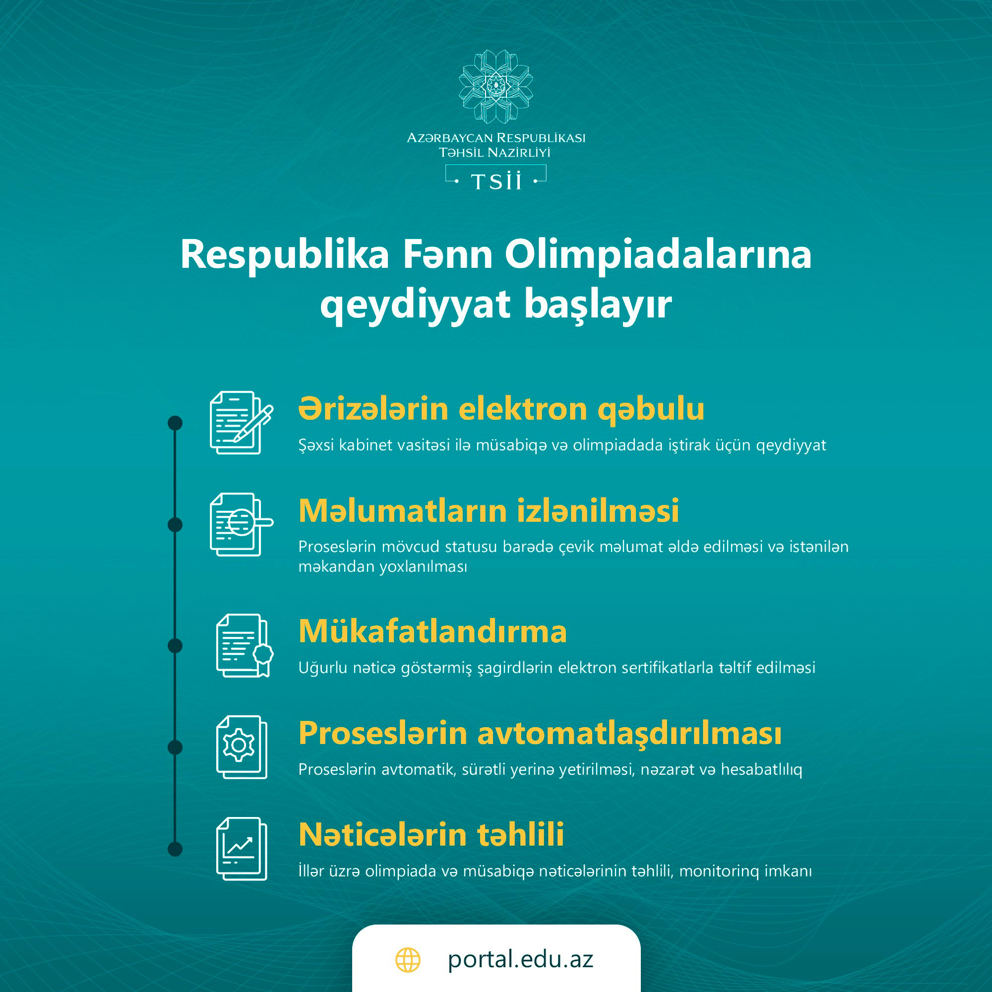Respublika fənn olimpiadalarının elektron qeydiyyatına start verilib  