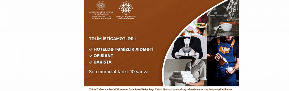 Turizm sahəsi üzrə qısamüddətli təlimlərə müraciətlər qəbul olunur  