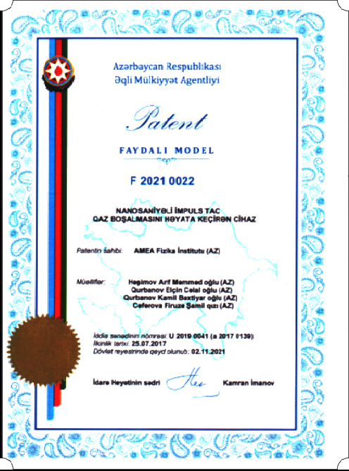 BMU aliminin həmmüəllifi olduğu ixtira patent alıb
