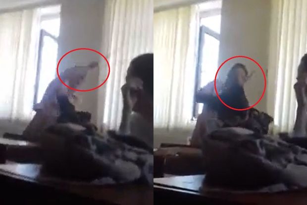 Direktor şagirdlərin özlərini deyil, çantasını vurub-RTŞ-dən AÇIQLAMA