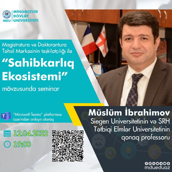 MDU-da “Sahibkarlıq ekosistemi” mövzusunda seminar keçirilib