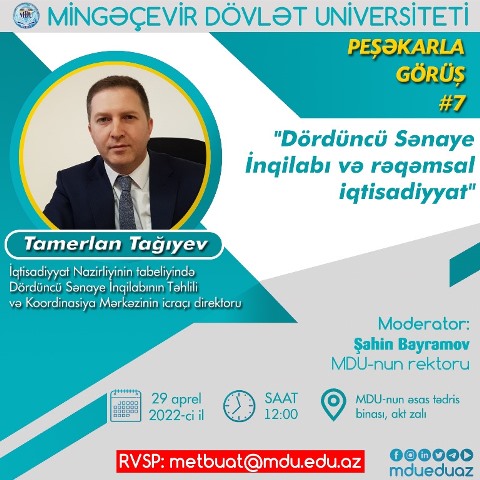 MDU-nun “Peşəkarla görüş” layihəsi çərçivəsində növbəti tədbir keçiriləcək