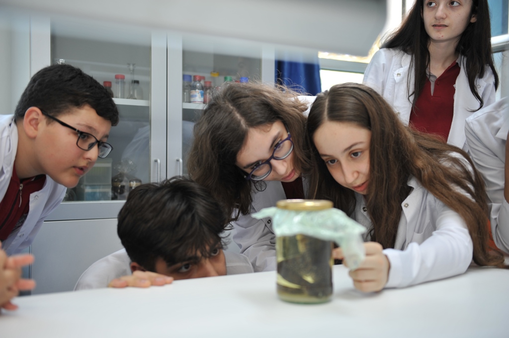 Şagirdlər BMU-nun laboratoriyalarında əyani təcrübələri izləyiblər  