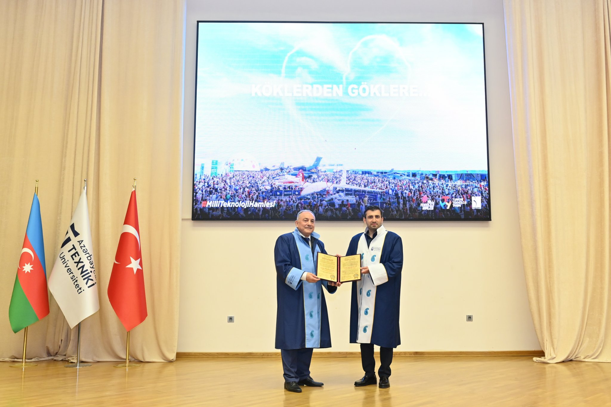 Selçuk Bayraktara AzTU-nun fəxri doktroru adı verilib-FOTOLAR