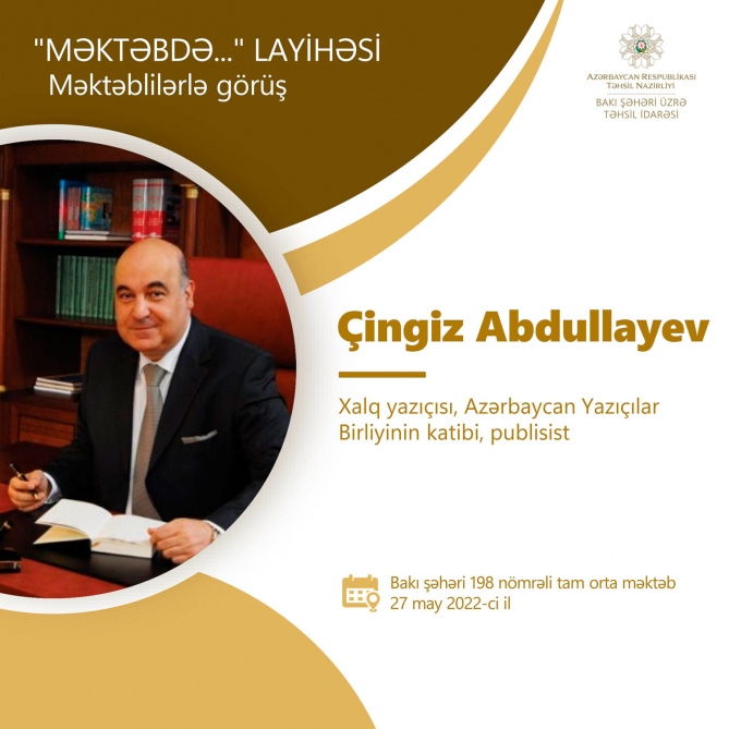 “Məktəbdə...” layihəsi çərçivəsində növbəti görüş keçiriləcək