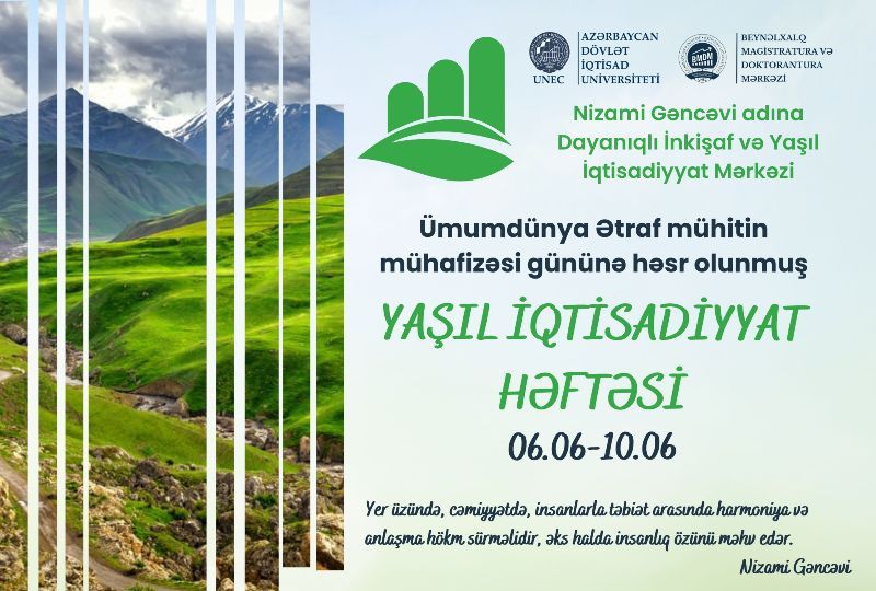 UNEC-də “Yaşıl İqtisadiyyat Həftəsi” keçirilir