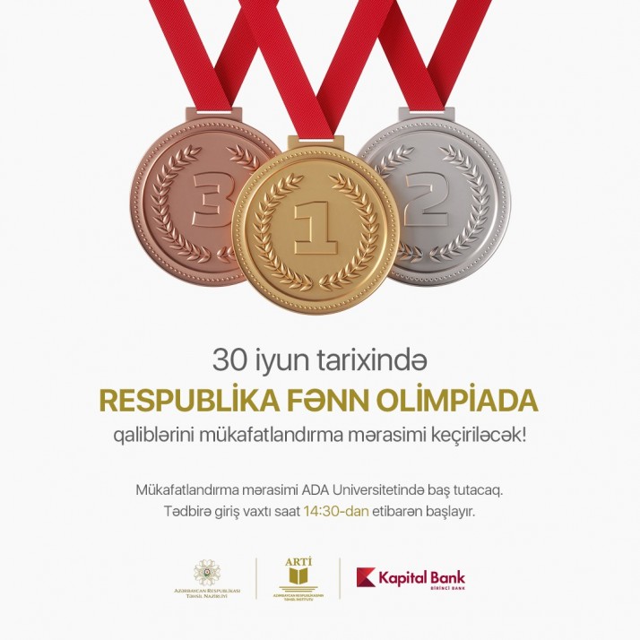  Respublika fənn olimpiadalarının mükafatlandırma mərasimi təşkil olunacaq   
