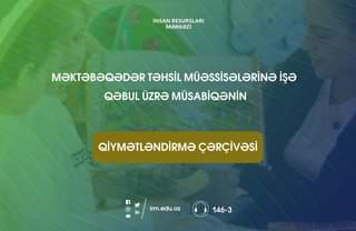 Bağçalara  işəqəbul üzrə müsabiqənin qiymətləndirmə çərçivəsi-Tərbiyəçi-müəllimlər üçün