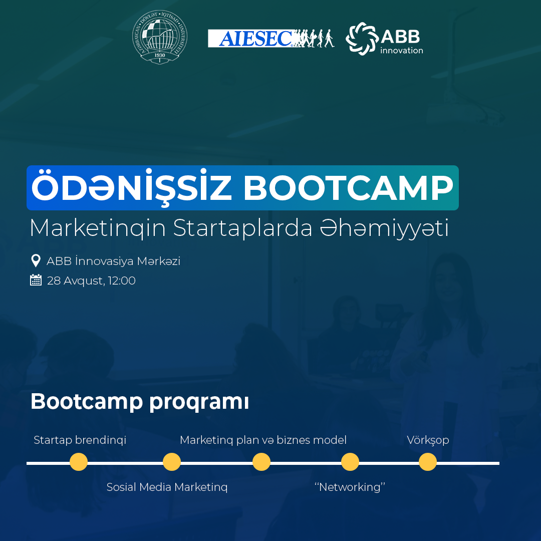 “Marketinqin Startaplarda Əhəmiyyəti” adlı Bootcamp keçiriləcək-FOTO