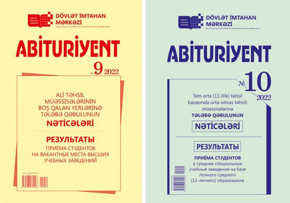 DİM “Abituriyent” jurnalının 9-cu və 10-cu nömrələrini nəşr edib