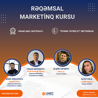 UNEC-də Rəqəmsal Marketinq kurslarına qeydiyyat başlayıb