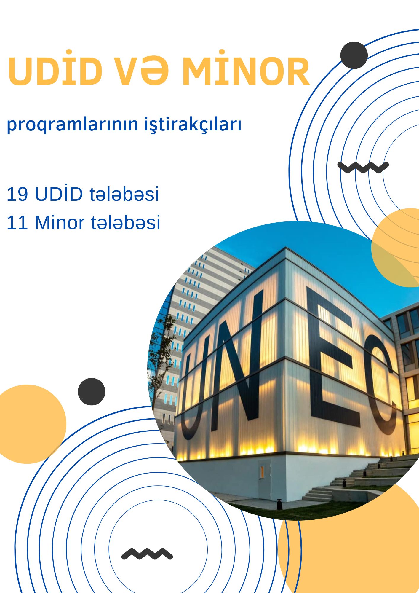 UNEC-də 19 tələbə UDİD, 11 tələbə Minor proqramı üzrə təhsil alır-FOTO