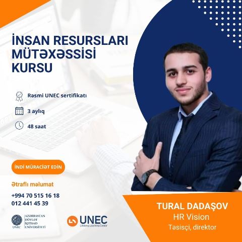 UNEC-də “İnsan resursları mütəxəssisi” kursuna qeydiyyat başladı