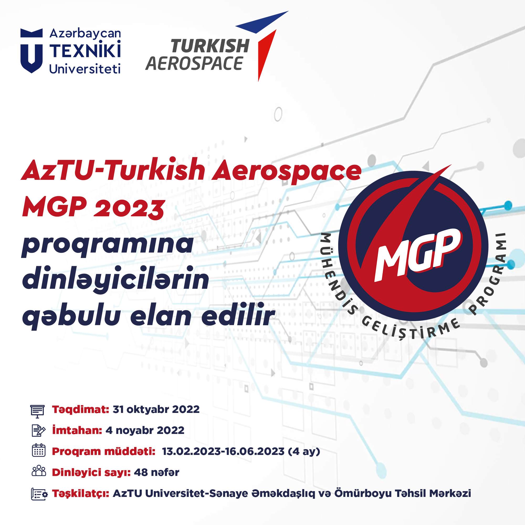 AzTU Türkiyə şirkətilə ortaq proqrama dinləyici qəbulu elan edir  