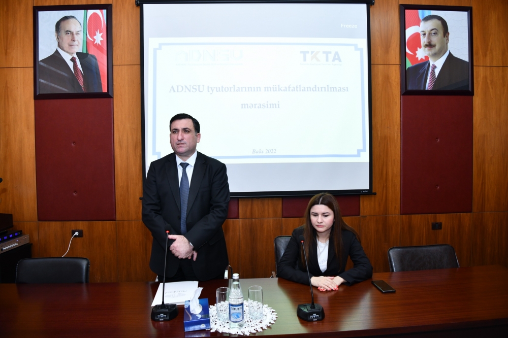 ADNSU-da “Beynəlxalq təcrübədə tyutorluq” təlimini uğurla başa vuran şəxslərə sertifikat verilib  