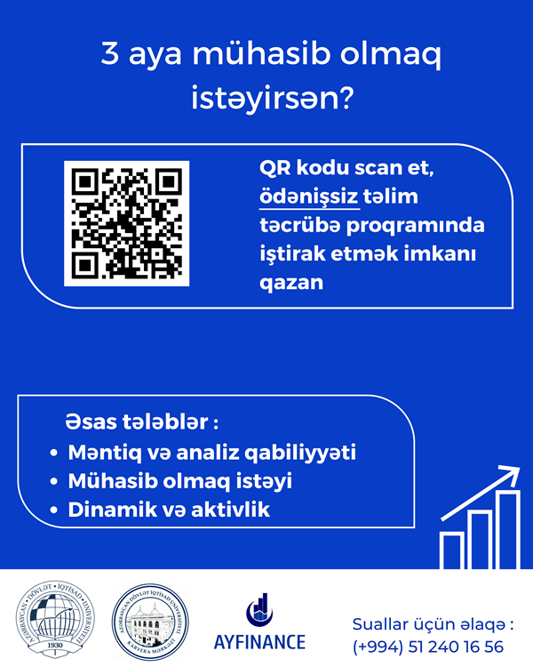 UNEC tələbələrinin nəzərinə: “3 aya mühasib ol” təcrübə proqramı