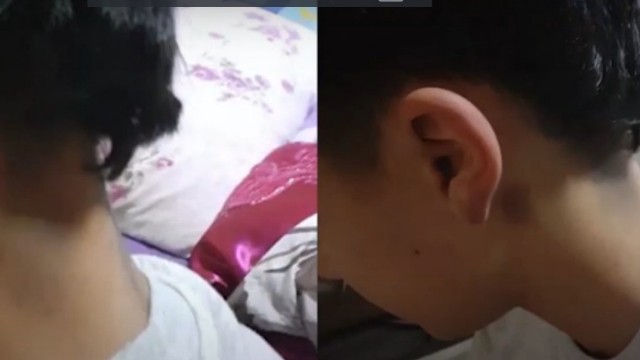 Şamaxıda müəllim şagirdi döyüb, bu hala saldı - VİDEO   