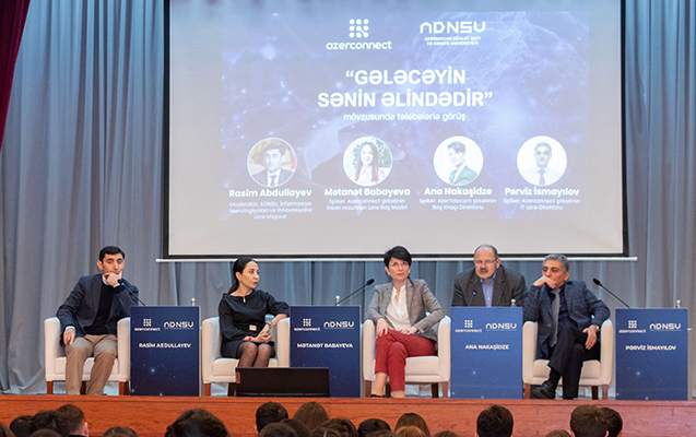 ADNSU-da Azerconnect və AzerTelecom şirkətlərinin rəhbərliyi tələbələrlə görüşüb