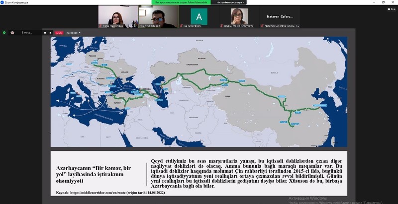 UNEC-də onlayn seminar: “Bir kəmər, Bir yol» layihəsi və Azərbaycan üçün yeni imkanlar”-FOTO