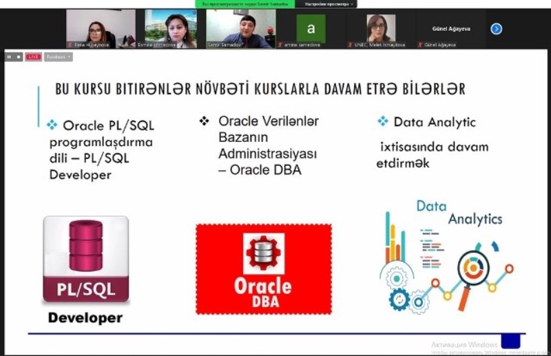 UNEC-də “SQL INTRODUCTION” mövzusunda təlim keçirilib