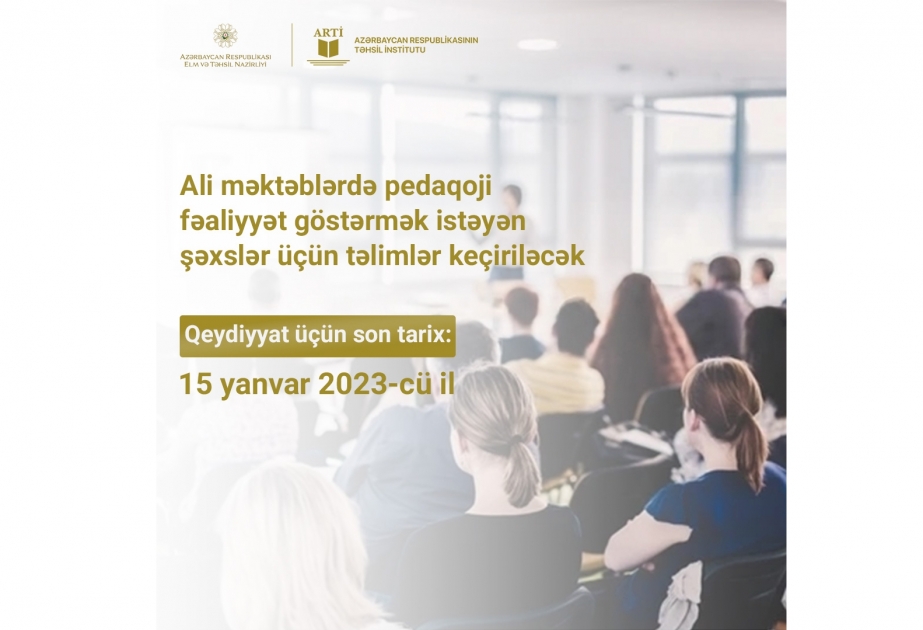 Ali məktəblərdə işləmək istəyənlər üçün təlimlərə başlanılır 
