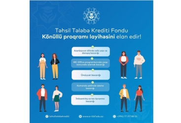 Təhsil Tələbə Krediti Fondu “Könüllü proqramı” layihəsinə başlayır
