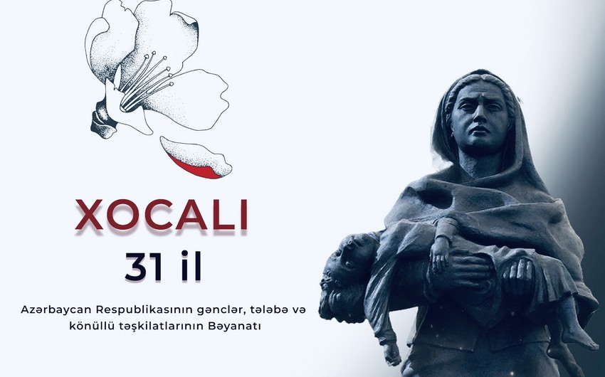 Gənclər, tələbə və könüllülər Xocalıya ədalət tələb etdilər