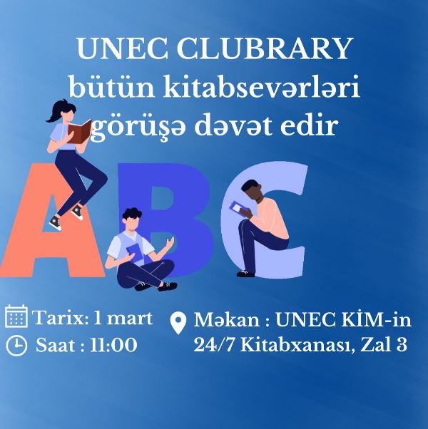  UNEC-də kitab klubu fəaliyyətə başlayır 