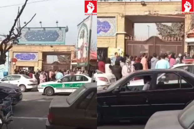 Tehranda şagirdlərin zəhərlənməsinə görə aksiya keçirilib