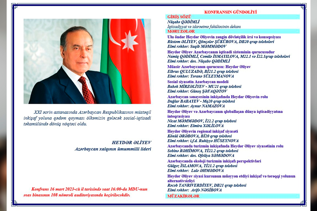 “Heydər Əliyev İli”nin tələbə elmi konfransı keçirilib