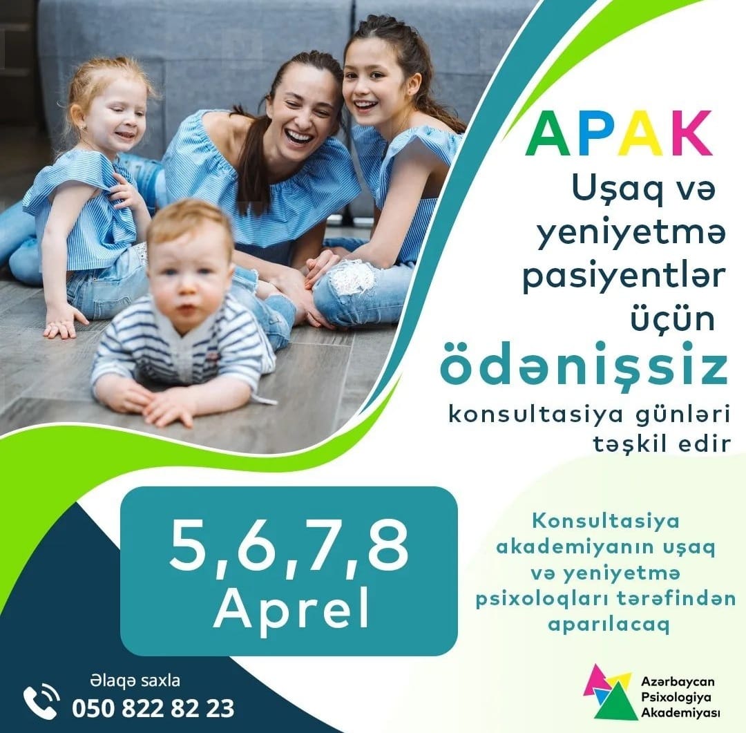 Psixologiya Akademiyasında ödənişsiz konsultasiya - Bu tarixdə müraciət edin!