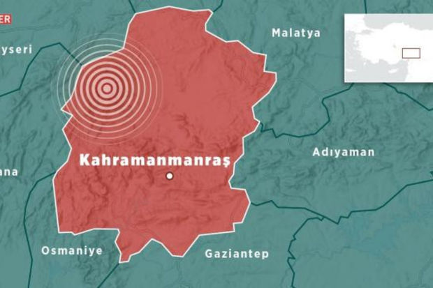 Kahramanmaraş bölgəsində zəlzələ 