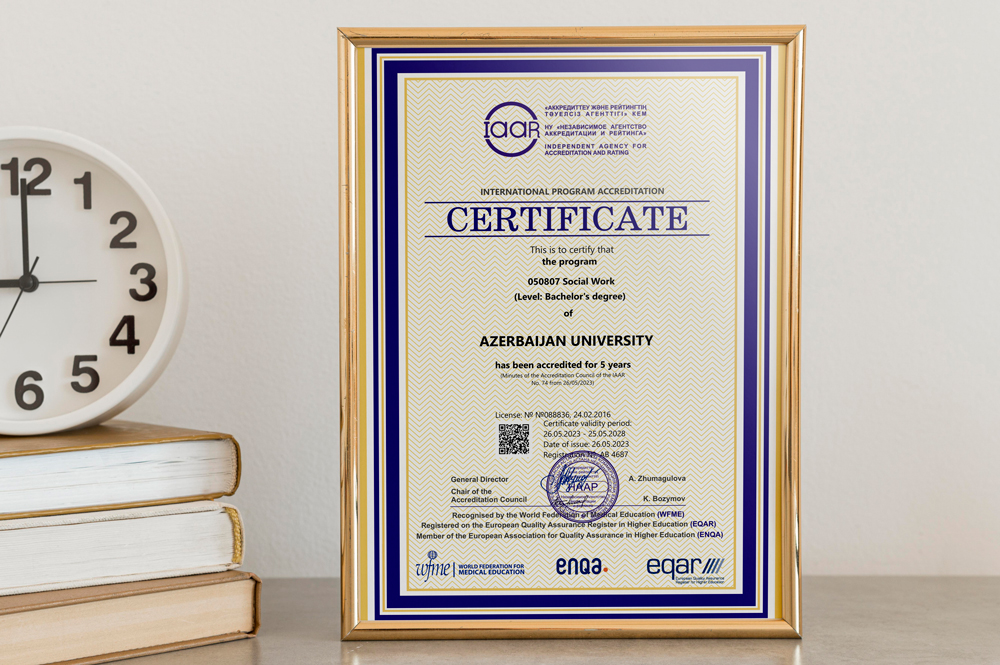 Azərbaycan Universitetinin Sosial iş ixtisası beynəlxalq akkreditasiyadan keçib